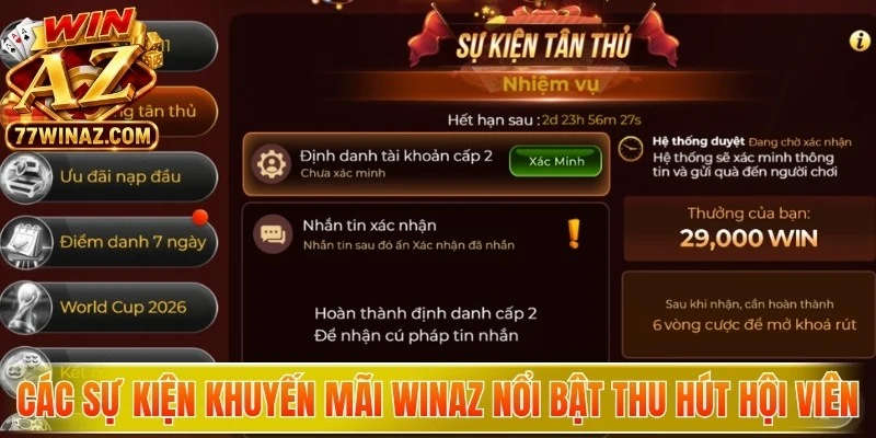 Các sự kiện khuyến mãi WinAZ nổi bật thu hút đông đảo hội viên